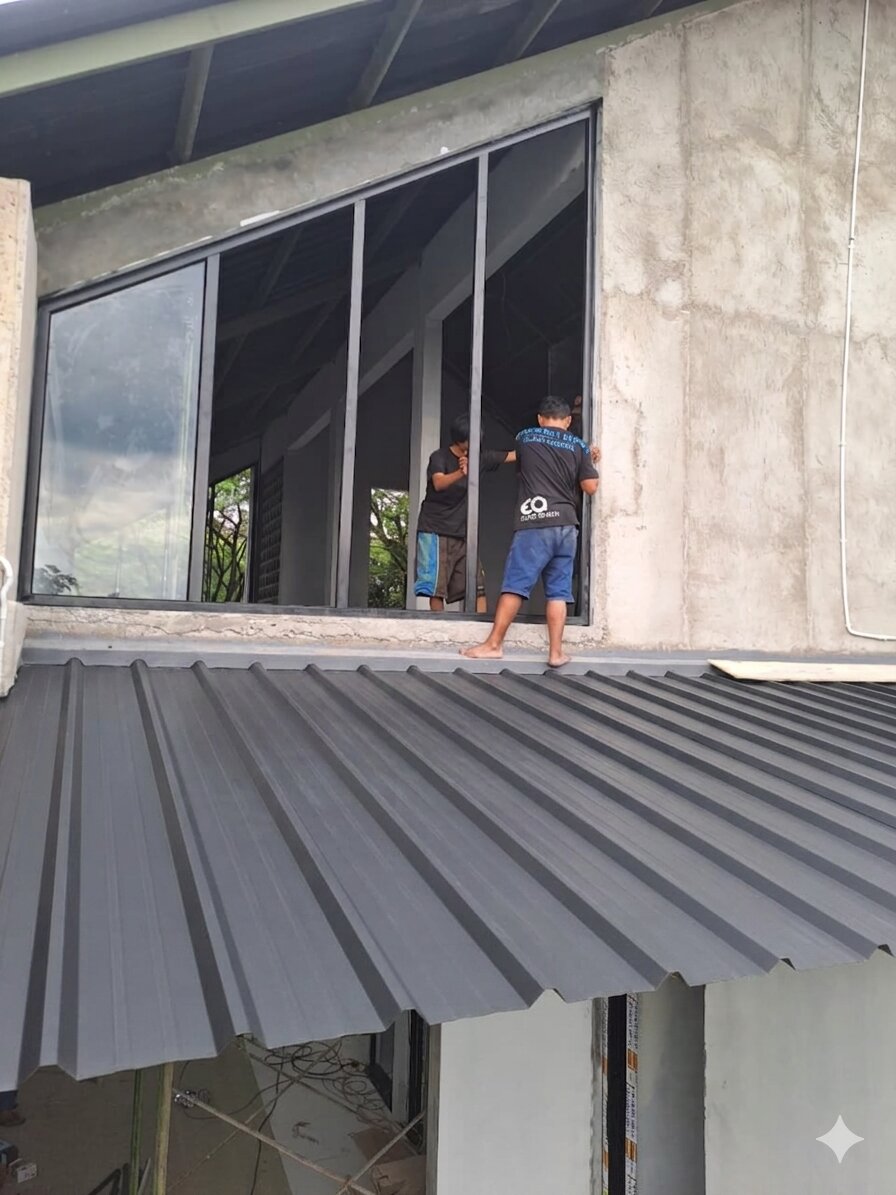 Jendela Kaca Mati 3 Daun uPVC Jekupin